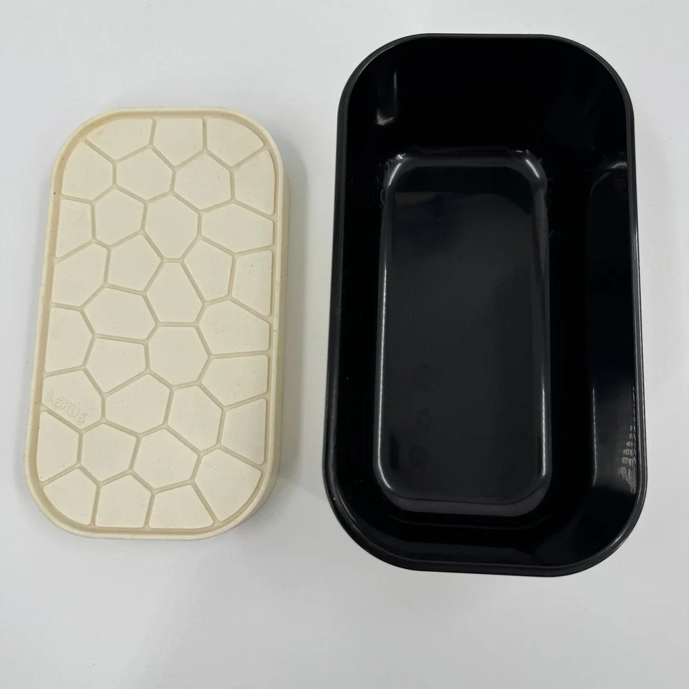 Lekue Ice Bin Cream Black Honeycomb Lid Design Wright Patented Kitchen Storage‎